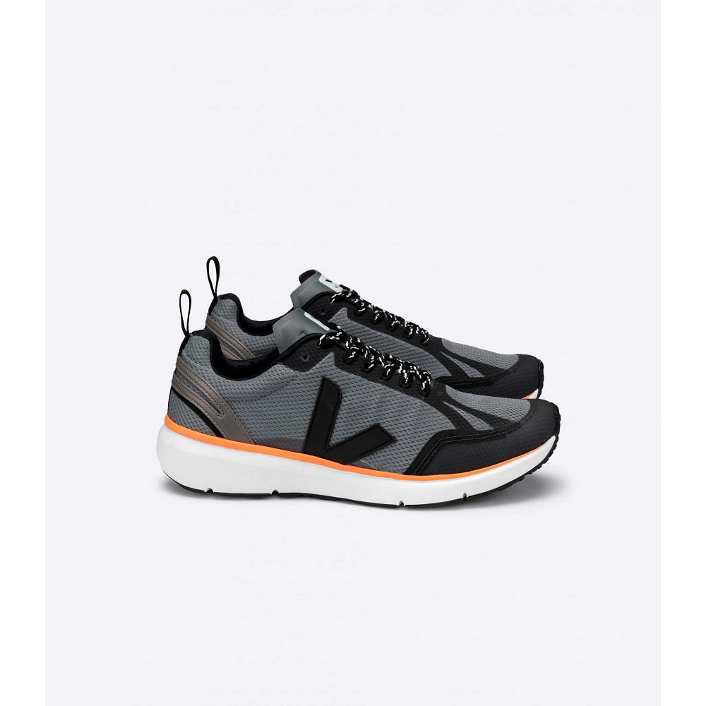 Veja CONDOR 2 ALVEOMESH Schoenen Dames Black/Orange | NL 490JPQ